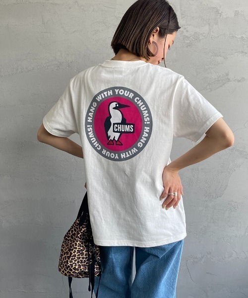 CHUMS（チャムス）の「[CHUMS/チャムス] 別注 サークルロゴバックプリントTシャツ（Tシャツ/カットソー・レディース・ホワイト/ブラック・S/M/L/XL/XXL）」の16枚目の写真
