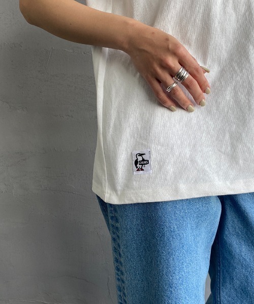 CHUMS（チャムス）の「[CHUMS/チャムス] 別注 サークルロゴバックプリントTシャツ（Tシャツ/カットソー・レディース・ホワイト/ブラック・S/M/L/XL/XXL）」の21枚目の写真