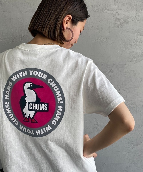 CHUMS（チャムス）の「[CHUMS/チャムス] 別注 サークルロゴバックプリントTシャツ（Tシャツ/カットソー・レディース・ホワイト/ブラック・S/M/L/XL/XXL）」の22枚目の写真