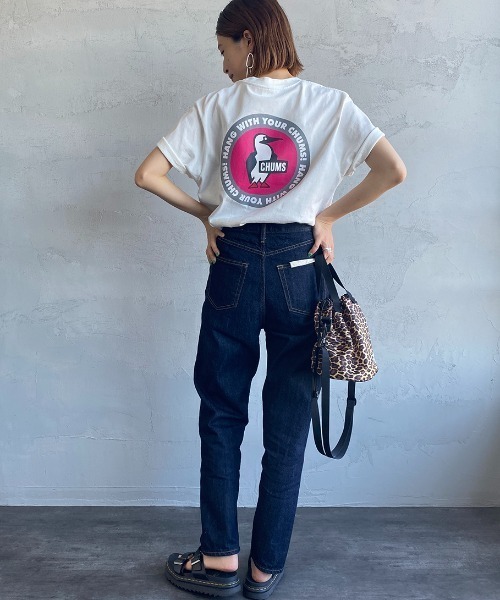 CHUMS（チャムス）の「[CHUMS/チャムス] 別注 サークルロゴバックプリントTシャツ（Tシャツ/カットソー・レディース・ホワイト/ブラック・S/M/L/XL/XXL）」の5枚目の写真