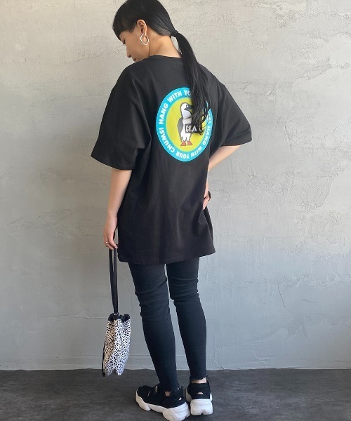 CHUMS（チャムス）の「[CHUMS/チャムス] 別注 サークルロゴバックプリントTシャツ（Tシャツ/カットソー・レディース・ホワイト/ブラック・S/M/L/XL/XXL）」の7枚目の写真