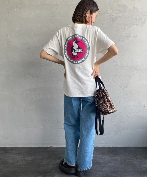 CHUMS（チャムス）の「[CHUMS/チャムス] 別注 サークルロゴバックプリントTシャツ（Tシャツ/カットソー・レディース・ホワイト/ブラック・S/M/L/XL/XXL）」の19枚目の写真