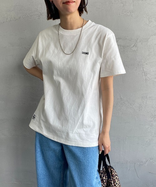CHUMS（チャムス）の「[CHUMS/チャムス] 別注 サークルロゴバックプリントTシャツ（Tシャツ/カットソー・レディース・ホワイト/ブラック・S/M/L/XL/XXL）」の14枚目の写真