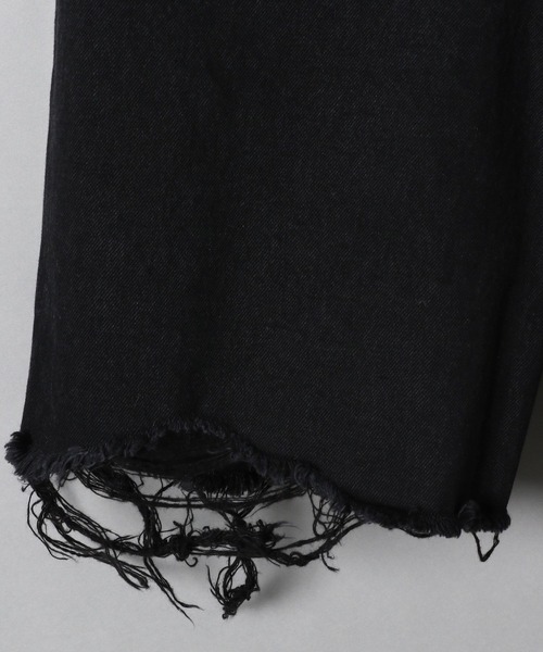 JEANASIS（ジーナシス）の「サスティナブルクラッシュデニムショートパンツ/271928（デニムパンツ・レディース・ホワイト/ブラック・SMALL/MEDIUM）」の6枚目の写真