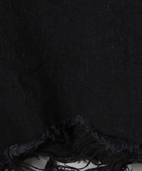 JEANASIS（ジーナシス）の「サスティナブルクラッシュデニムショートパンツ/271928（デニムパンツ・レディース・ホワイト/ブラック・SMALL/MEDIUM）」の3枚目の写真