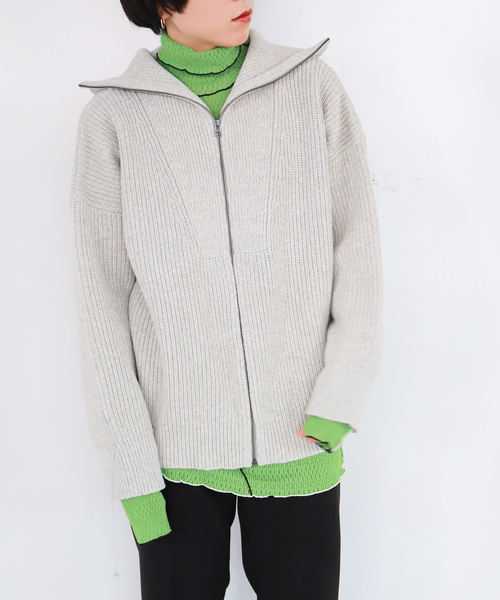 CITYSHOP（シティーショップ）の「ZIPUP CARDIGAN：ニット（ニット