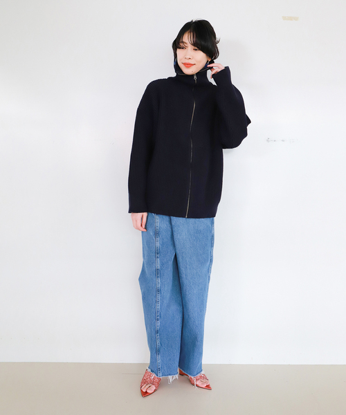 CITYSHOP（シティーショップ）の「ZIPUP CARDIGAN：ニット（ニット