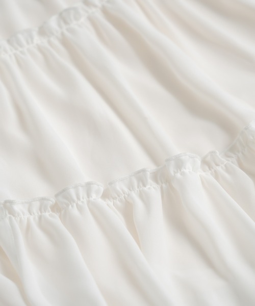 Ambre Neige(アンブルネージュ)の「ランダムティアードスカート/【WEB/EC限定商品】(スカート・レディース・オフホワイト/モカ・FREE)」の21枚目の写真