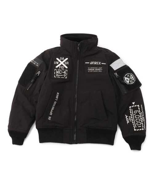 AVIREX（アヴィレックス）の「【KIDS/キッズ】SH MA-1 モディファイ ハロ / MA-1 MOD HALO / アヴィレックス / AVIREX（ブルゾン・キッズ・オレンジ/ブラック・130/140/120）」の3枚目の写真