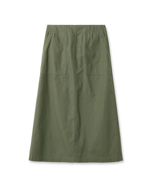 UNTITLED（アンタイトル）の「◆【コットン100％】ミリタリーバックサテン Aラインスカート＜マシンウォッシャブル＞（スカート・レディース・アイボリー/カーキ・03/01/48/46/00/42/44/02/04）」の3枚目の写真