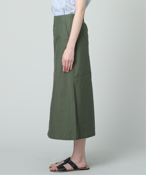 UNTITLED（アンタイトル）の「◆【コットン100％】ミリタリーバックサテン Aラインスカート＜マシンウォッシャブル＞（スカート・レディース・アイボリー/カーキ・03/01/48/46/00/42/44/02/04）」の5枚目の写真