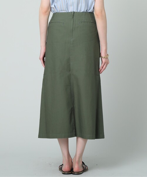 UNTITLED（アンタイトル）の「◆【コットン100％】ミリタリーバックサテン Aラインスカート＜マシンウォッシャブル＞（スカート・レディース・アイボリー/カーキ・03/01/48/46/00/42/44/02/04）」の6枚目の写真
