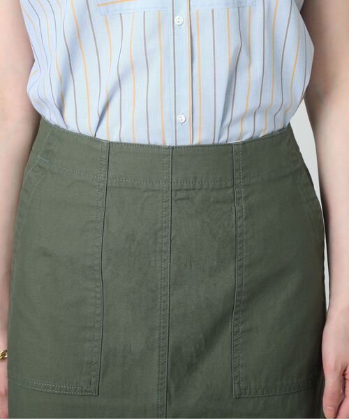 UNTITLED（アンタイトル）の「◆【コットン100％】ミリタリーバックサテン Aラインスカート＜マシンウォッシャブル＞（スカート・レディース・アイボリー/カーキ・03/01/48/46/00/42/44/02/04）」の7枚目の写真