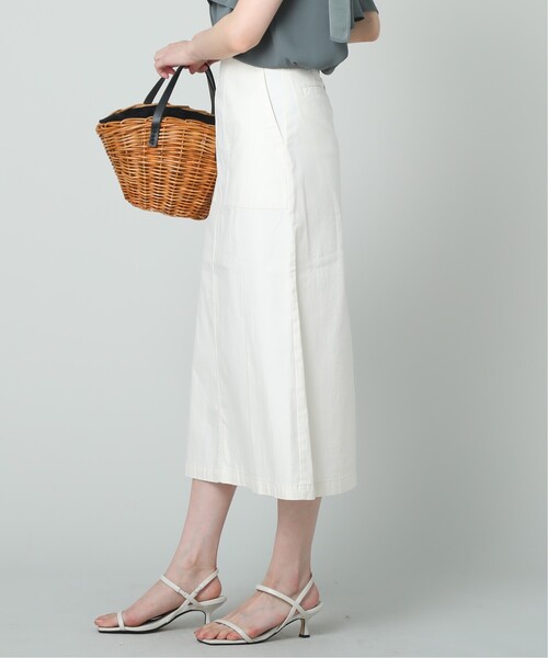 UNTITLED（アンタイトル）の「◆【コットン100％】ミリタリーバックサテン Aラインスカート＜マシンウォッシャブル＞（スカート・レディース・アイボリー/カーキ・03/01/48/46/00/42/44/02/04）」の14枚目の写真