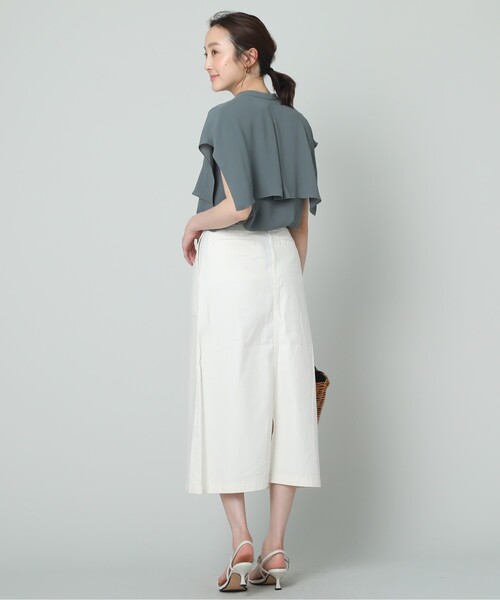 UNTITLED（アンタイトル）の「◆【コットン100％】ミリタリーバックサテン Aラインスカート＜マシンウォッシャブル＞（スカート・レディース・アイボリー/カーキ・03/01/48/46/00/42/44/02/04）」の22枚目の写真