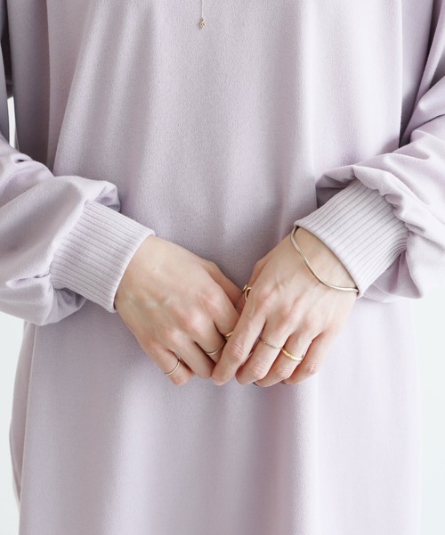 reca（レカ）の「サイドロングスリットニットソーチュニック（チュニック・レディース・ブラック/ラベンダー/ライトベージュ・FREE）」の20枚目の写真