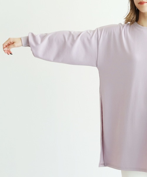reca（レカ）の「サイドロングスリットニットソーチュニック（チュニック・レディース・ブラック/ラベンダー/ライトベージュ・FREE）」の22枚目の写真