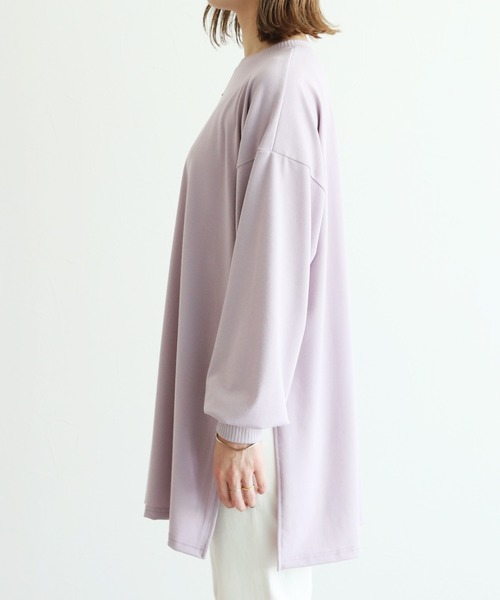 reca（レカ）の「サイドロングスリットニットソーチュニック（チュニック・レディース・ブラック/ラベンダー/ライトベージュ・FREE）」の10枚目の写真