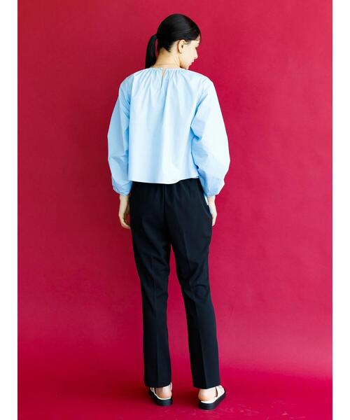 koe（コエ）の「ＴＣドロストブラウス*（シャツ/ブラウス・レディース・ブラック/オフホワイト/サックスブルー/オレンジ・M）」の8枚目の写真