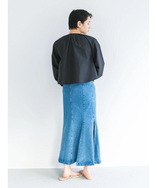 koe（コエ）の「ＴＣドロストブラウス*（シャツ/ブラウス・レディース・ブラック/オフホワイト/サックスブルー/オレンジ・M）」の17枚目の写真