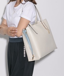 BASE（ベース）の「サイドジップ バイカラートートバッグ (L) A4サイズ対応可（トートバッグ）」