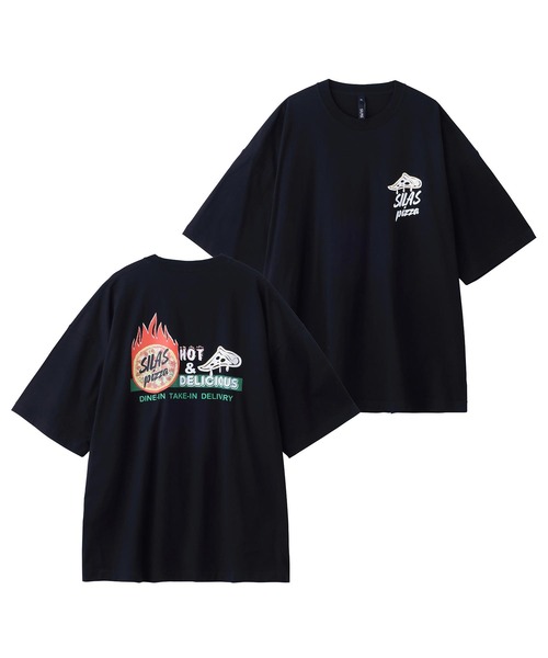 SILAS（サイラス）の「S/S PIZZA PRINT BIG TEE サイラスピザプリント