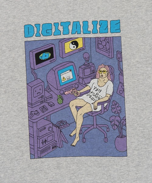 PUNYUS（プニュズ）の「DIGITALIZEスウェット（スウェット・レディース・ブラック/グリーン/杢グレー/ライトパープル・4/3）」の11枚目の写真