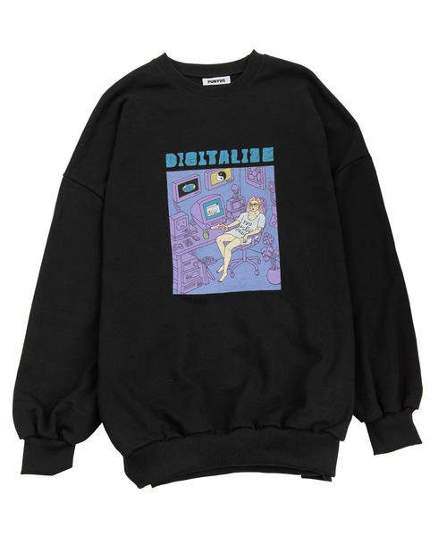 PUNYUS（プニュズ）の「DIGITALIZEスウェット（スウェット・レディース・ブラック/グリーン/杢グレー/ライトパープル・4/3）」の16枚目の写真
