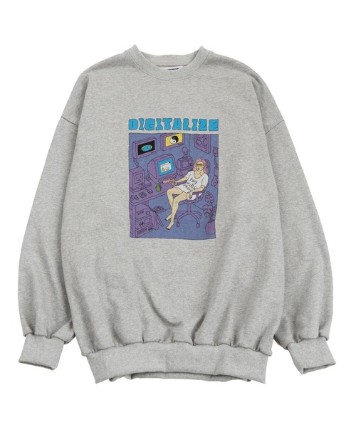 PUNYUS（プニュズ）の「DIGITALIZEスウェット（スウェット・レディース・ブラック/グリーン/杢グレー/ライトパープル・4/3）」の17枚目の写真