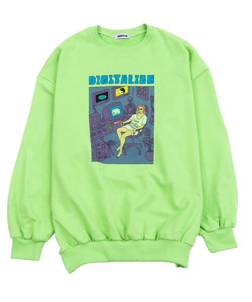 PUNYUS（プニュズ）の「DIGITALIZEスウェット（スウェット・レディース・ブラック/グリーン/杢グレー/ライトパープル・4/3）」の18枚目の写真