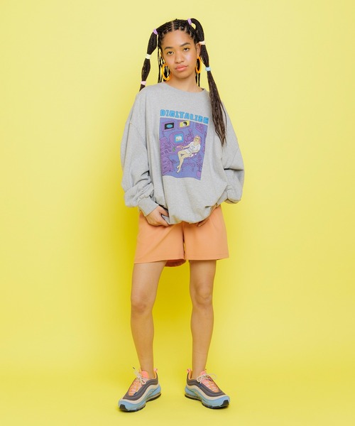 PUNYUS（プニュズ）の「DIGITALIZEスウェット（スウェット・レディース・ブラック/グリーン/杢グレー/ライトパープル・4/3）」の19枚目の写真