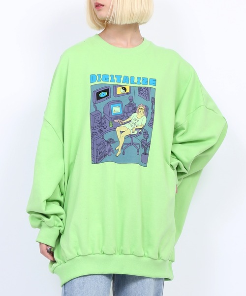 PUNYUS（プニュズ）の「DIGITALIZEスウェット（スウェット・レディース・ブラック/グリーン/杢グレー/ライトパープル・4/3）」の22枚目の写真