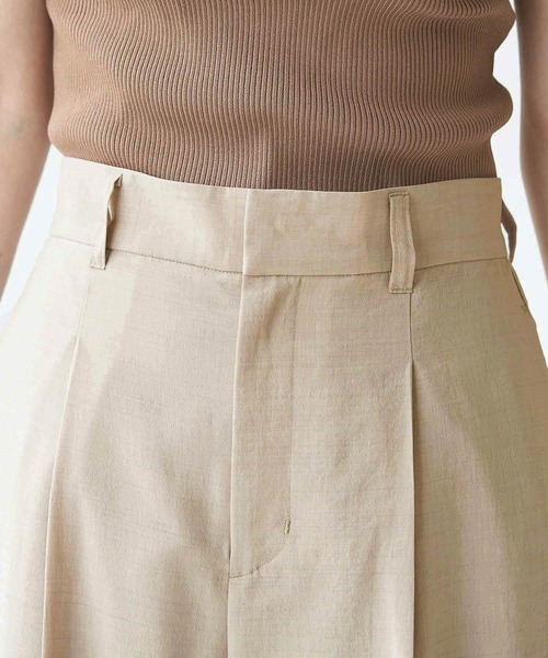 ROPE' PICNIC(ロペピクニック)の「セットアップ対応/麻調シアーハイウエストストレートワイドパンツ(その他パンツ・レディース・カーキ/ベージュ/チャコールグレー・36/38/40)」の22枚目の写真