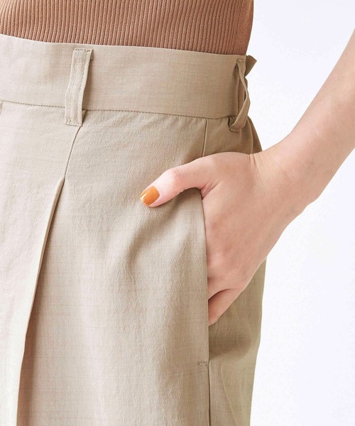 ROPE' PICNIC(ロペピクニック)の「セットアップ対応/麻調シアーハイウエストストレートワイドパンツ(その他パンツ・レディース・カーキ/ベージュ/チャコールグレー・36/38/40)」の20枚目の写真