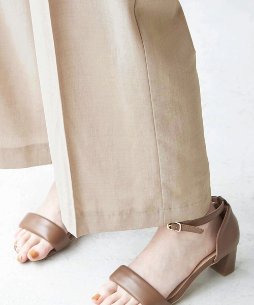 ROPE' PICNIC(ロペピクニック)の「セットアップ対応/麻調シアーハイウエストストレートワイドパンツ(その他パンツ・レディース・カーキ/ベージュ/チャコールグレー・36/38/40)」の19枚目の写真