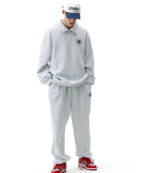 SCULPTOR（スカルプター）の「Monogram Waffle Sweatshirt/モノグラムワッフルスウェットシャツ（スウェット・レディース・クリーム/ホワイト系その他・MEDIUM/LARGE）」の4枚目の写真