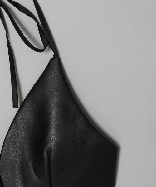 JEANASIS(ジーナシス)の「ヴィーガンレザービスチェ/273120(その他トップス・レディース・ブラック・FREE)」の2枚目の写真