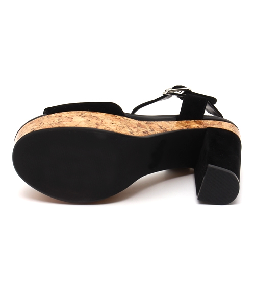 SLY(スライ)の「CORK HEEL SANDAL(サンダル・レディース・ブラック/ライトブルー/マルチ/レッド/キャメル・MEDIUM/SMALL/LARGE)」の7枚目の写真