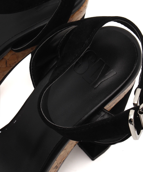 SLY(スライ)の「CORK HEEL SANDAL(サンダル・レディース・ブラック/ライトブルー/マルチ/レッド/キャメル・MEDIUM/SMALL/LARGE)」の11枚目の写真