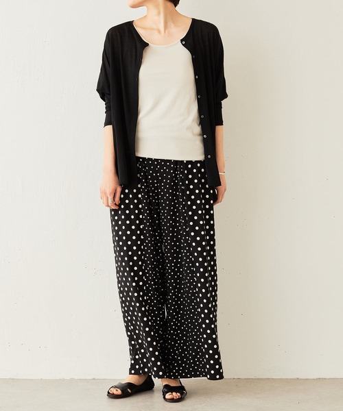 BEARDSLEY（ビアズリー）の「強燃ガーゼ2重タンク（Tシャツ/カットソー・レディース・ベージュ/ブラック・FREE）」の4枚目の写真