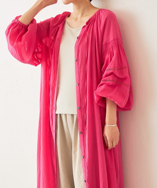 BEARDSLEY（ビアズリー）の「強燃ガーゼ2重タンク（Tシャツ/カットソー・レディース・ベージュ/ブラック・FREE）」の5枚目の写真