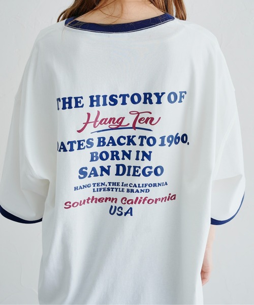 HANGTEN（ハンテン）の「半袖リンガーT（Tシャツ/カットソー・メンズ・ネイビー/オフホワイト/グリーン・MEDIUM/LARGE）」の21枚目の写真