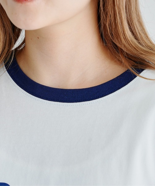 HANGTEN（ハンテン）の「半袖リンガーT（Tシャツ/カットソー・メンズ・ネイビー/オフホワイト/グリーン・MEDIUM/LARGE）」の19枚目の写真