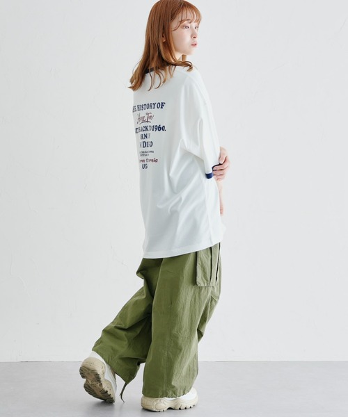 HANGTEN（ハンテン）の「半袖リンガーT（Tシャツ/カットソー・メンズ・ネイビー/オフホワイト/グリーン・MEDIUM/LARGE）」の17枚目の写真