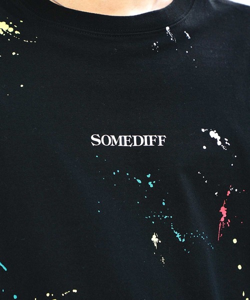 SOMEDIFF】スプラッシュ半袖Tシャツ オーバーサイズ ビッグ