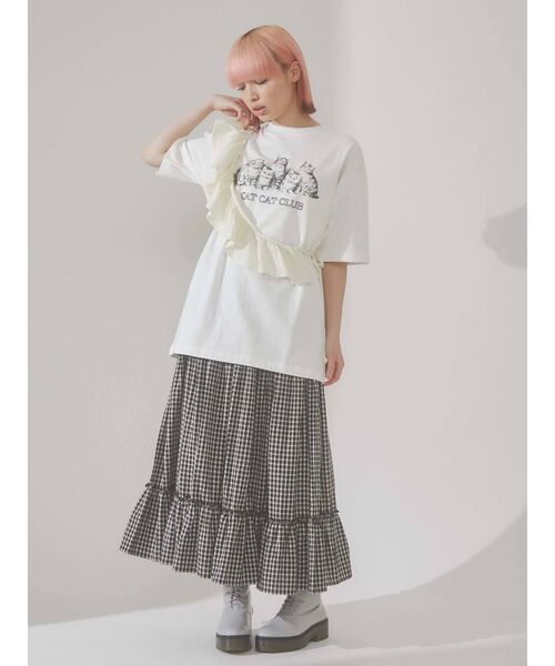 merry jenny（メリージェニー）の「アシメフリルビスチェ（チューブトップ・レディース・ブラック/ブラウン/ピンク/アイボリー・FREE）」の21枚目の写真