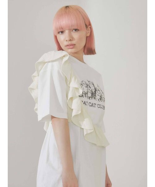 merry jenny（メリージェニー）の「アシメフリルビスチェ（チューブトップ・レディース・ブラック/ブラウン/ピンク/アイボリー・FREE）」の5枚目の写真