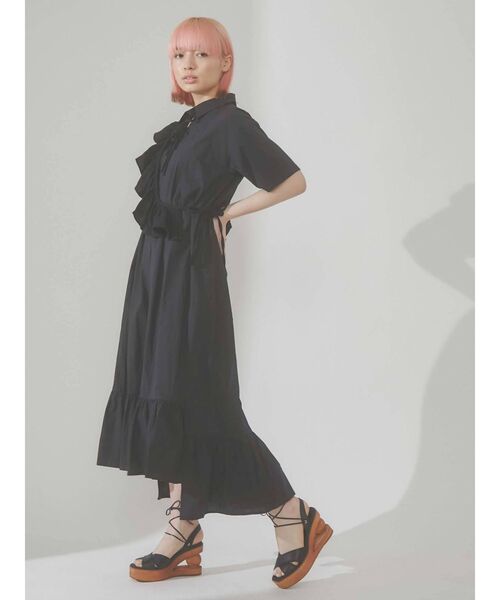 merry jenny（メリージェニー）の「アシメフリルビスチェ（チューブトップ・レディース・ブラック/ブラウン/ピンク/アイボリー・FREE）」の6枚目の写真