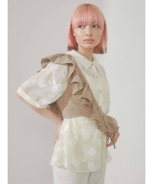 merry jenny（メリージェニー）の「アシメフリルビスチェ（チューブトップ・レディース・ブラック/ブラウン/ピンク/アイボリー・FREE）」の10枚目の写真