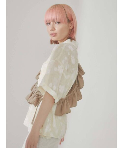 merry jenny（メリージェニー）の「アシメフリルビスチェ（チューブトップ・レディース・ブラック/ブラウン/ピンク/アイボリー・FREE）」の18枚目の写真